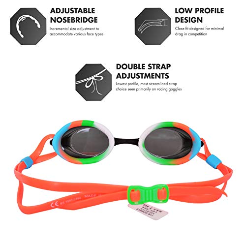 Tyr Velocity Goggles, Smoke Tie Dye, One Size #TOP2