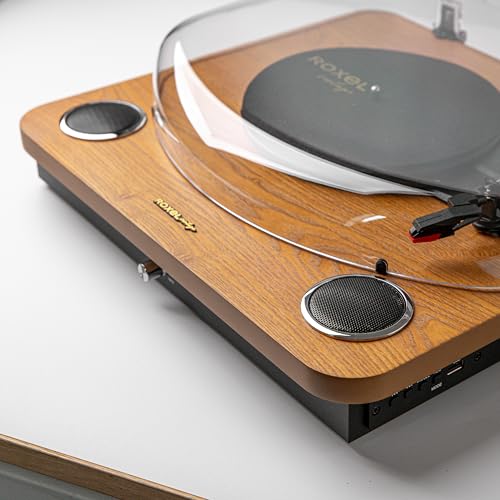 Roxel VRP-60 Tourne-disque vinyle avec haut-parleurs intégrés, BT IN/OUT, trois vitesses de lecture, sortie USB pour conversion finition bois naturel - Les Beatles, Paul McCartney, John Lennon, RIngo Starr, George Harrison Roxel VRP-60 Tourne-disque vinyle avec haut-parleurs intégrés, BT IN/OUT, trois vitesses de lecture, sortie USB pour conversion finition bois naturel – Image 8