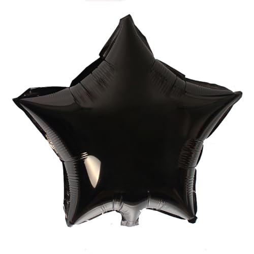 Image of MEETINGU Black Star Balloons, Foil Mylar Balloons for Birthday Party Wedding ngagement Party Celebration Holiday Show Party Decorations(10psc,18 Inch)