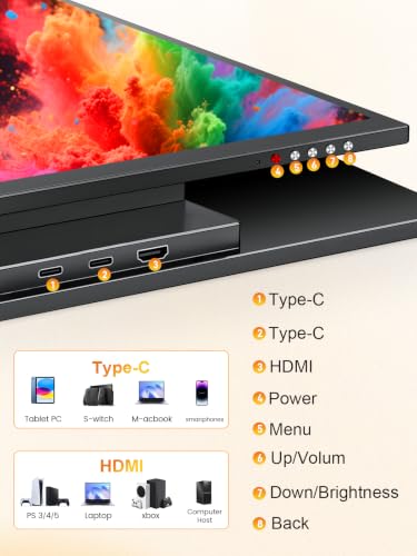 Image of 17.4 inch 2.5K Touchscreen Monitor,2560x1600 QHD IPS Display, Eye-Care Flicker-Free, 10-Point Touchscreen, USB-C HDMI Second Screen for Laptop Mac PC Home Office Study (Black Dark)