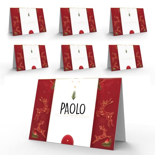 Segnaposto Natalizio Elegante - 40 Segna Posto Natale e Capodanno per Tavolo Originale - Segnaposti Tavola Natalizi Originali