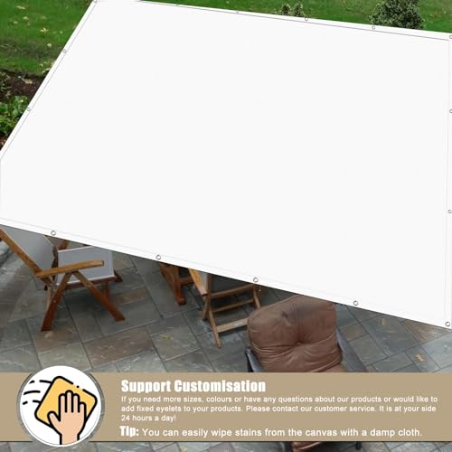 Voile d'ombrage imperméable blanc pour stopper la chaleur du patio - 3