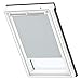 Produktbild VELUX Original Verdunkelungsrollo für Dachfenster mit weißen Seitenschienen, FK06, Uni Grau/DKL FK06 1705SWL
