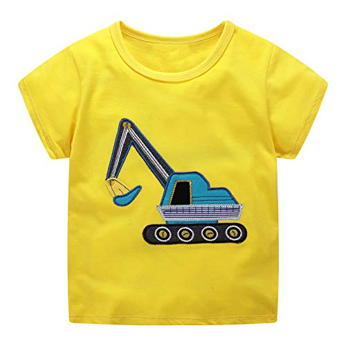 Image of Toddler Boys' Short Sleeve Tees Cotton Casual Graphic Crewneck Summer Top Clothes T-Shirts