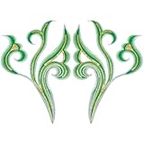 Matériaux de qualité:Ces écussons brodés sont fabriqués en tissu et en sequins., devant orné de broderies finement détaillées et de sequins dorés, facile à coudre