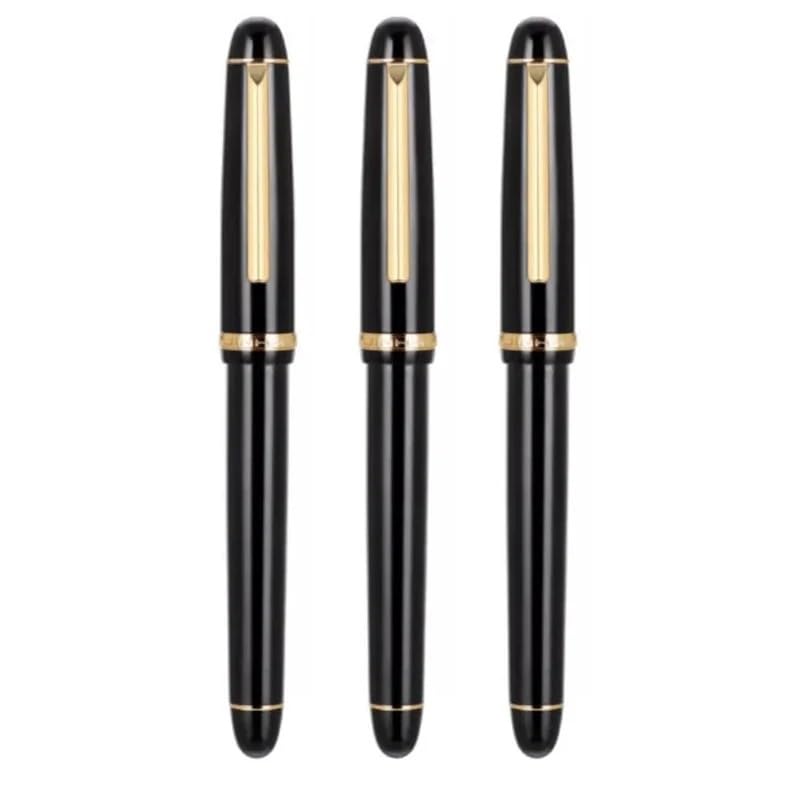 Stylo plume métal de haute qualité X350 finition noir doré plume M