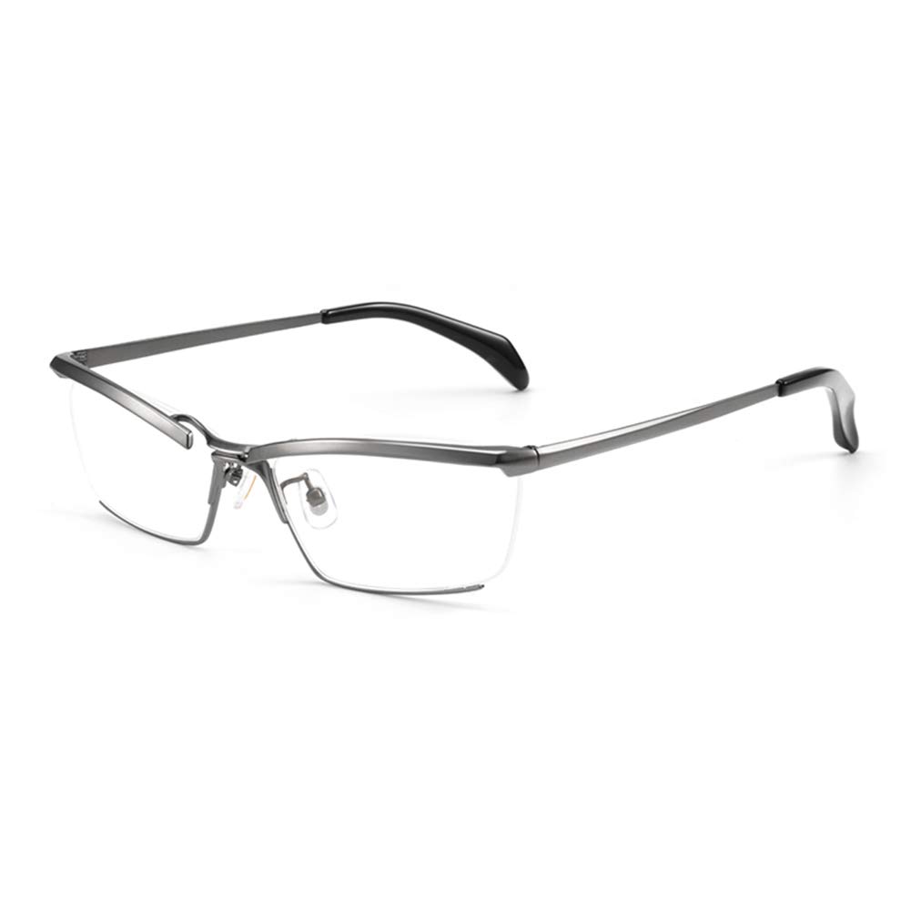 HQMGLASSESMen's Ultralight Pure Titanium Anti-Blue Light Reading Glasses Reader
