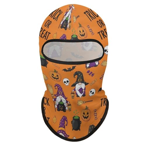 Fashion Sun Protection Balaclava Scarf for Women, Halloween Funny Witches Gnome Cute Cartoon Breathable Full Face Cover for Travel, Climbing, Fishing, Quick-Dry Comfortable Design