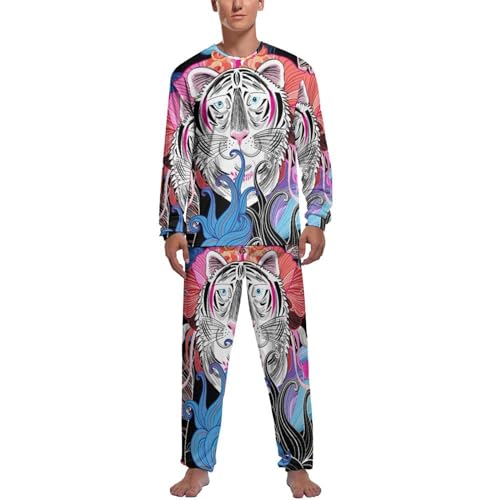 Pyjama homme haut et bas blanc ensemble de nuit haut de gamme épuré