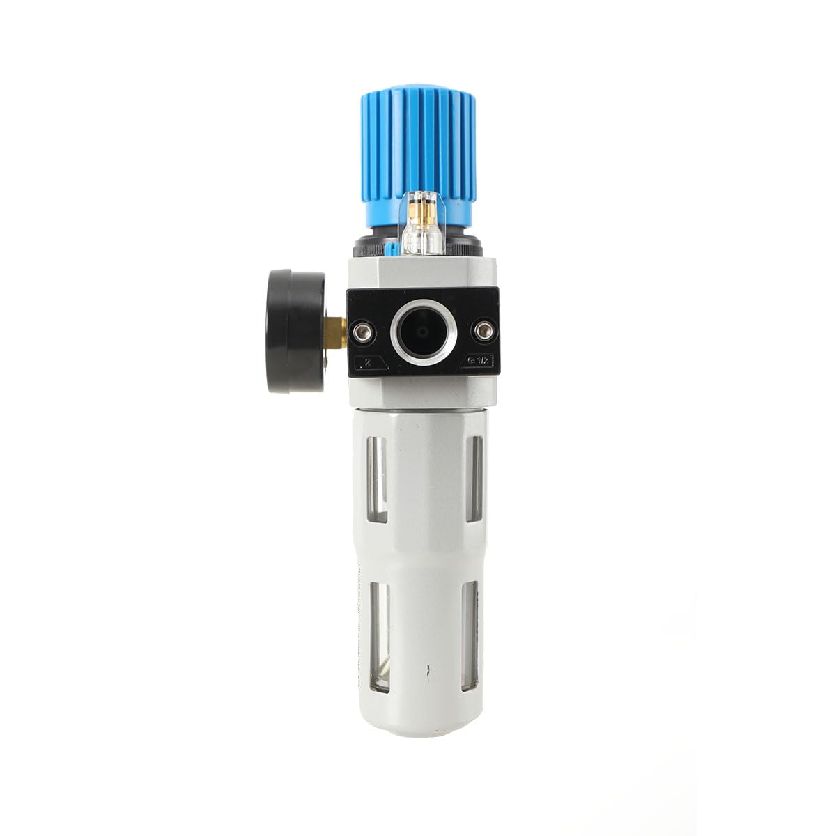 G 1/2 Filtro de compresor de aire, separador de agua, 2 piezas, unidades de mantenimiento, regulador de aire comprimido con manómetro (G 1/2 / drenaje automático con flotador)