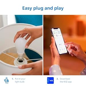 PHILIPS Smart Lighting Connected Light Bulbs, 2-Pack, Color A19 60W 800LM E26 Indoor LED Lights, Smart Bulbs with Motion Detection, Control with Voice or App — photo 5 of 6