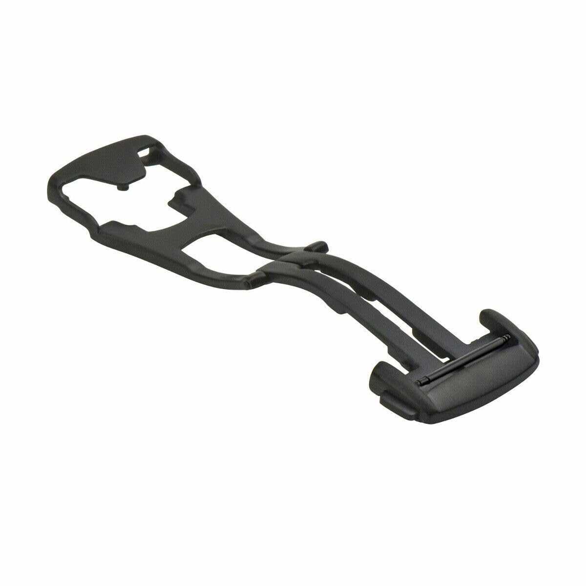 Ewatchparts 20mm Buckle Deployment Clasp Leather Watch Band Strap Compatible With Omega Seamater Black Pvd