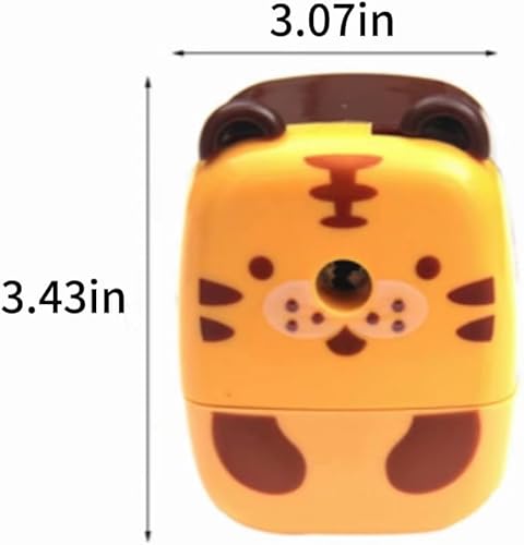 Miniatura 6 de Sacapuntas de mano para niños, prácticos sacapuntas de escritorio, estudiantes, oficina, escuela (tigre)