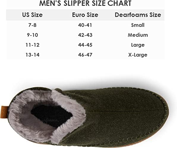 Dearfoams Alpine Men's Brixen Indoor/Outdoor Memory Foam Boot Slipper Ankle, Loden, 10-11 | Image 3
