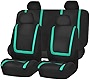 FH Group Car Seat Covers Full Set Mint Cloth - Universal Fit Automotive Seat Covers, Low Back Front Seat Covers, Solid Back Seat Cover, Washable Car Seat Cover for SUV, Sedan and Van