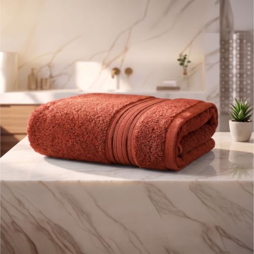 Image of LANE LINEN Luxury Bath Towels Set - 1 Piece, 100% Cotton Bathroom Towels, Zero Twist, Quick Dry Absorbent Bath Towel, Super Soft Gym Towel - Dark Brown
