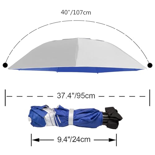 New-Vi Fishing Umbrella Hat Folding Sun Rain Cap Adjustable Multifunction Outdoor Headwear thumb #3