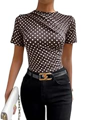 Brown White Polka Dots