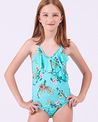 As Rose Rich Girls Swimsuit - Girls One Piece Bathing Suits - Ruffle Swimming Suit For Kids 7-16 Upf50+ Multi Flowers 16 #TOP4
