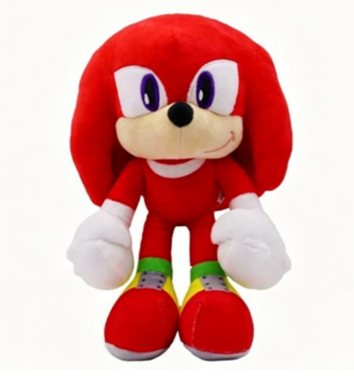 MIFKLMV Anime Soft Plush Toys 12inch Cartoon Plush Toy Anime Plushies Dolls Toy Cute Stuffed Animal The Movie Plush Figure,Shadow, Tails, Knuckles Soft Toy for Kids Boys Girls Birthdays Gift -Red