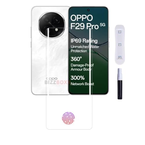 Image of UV Tempered Glass Screen Protector Compatible For Oppo F29 Pro 5G (6.7 Inch) with Easy Self Installation Kit