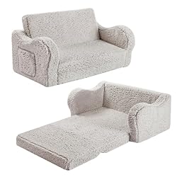 Cream foldable couch for kids