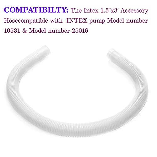 1.5" X 3Ft Replacement Pool Skimmer Hose - Pool Hoses For Intex Above Ground Pools,Part No.10531 & 25016 #TOP2