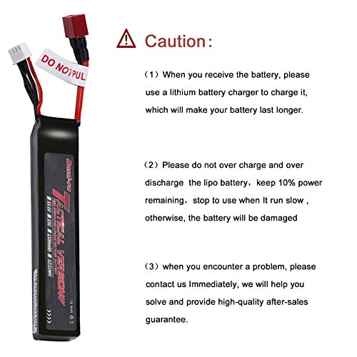 Airsoft Battery 11.1v 1100mAh 3S 25C Rechargeable LiPo Airsoft Batteries with Deans-T Connector for Airsoft Guns - Image 7