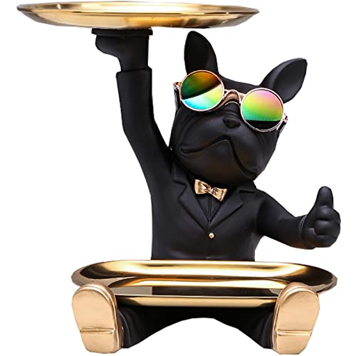 Gtwbwrgy French Bulldog Sculpture Statue Table Decoration,Black #TOP23