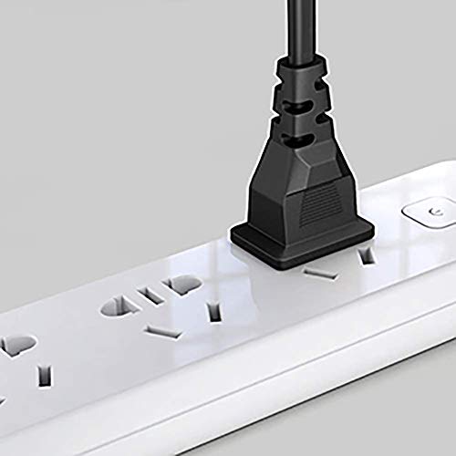 Satellitesale 18Awg 2-Prong To Square/Round Connector Ac Universal Replacement Power Cable Universal Wire Pvc Black Cord 6 Feet #TOP3