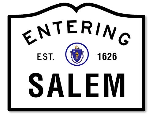 Entering SALEM Sign Shaped Sticker (massachusetts ma city rv 1626)