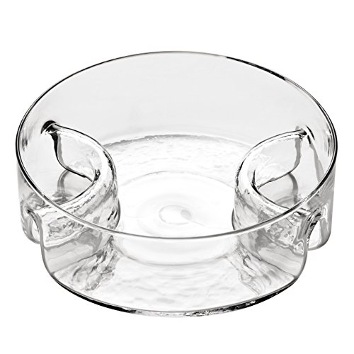 Premier Housewares Glass 3 Section Serving Dish, Clear