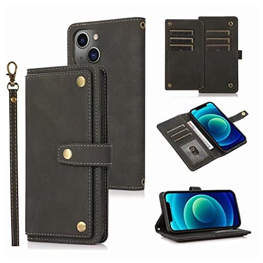 Samsung Galaxy S7 Edge plånboksfodral, för Samsung Galaxy S7 Edge telefonfodral, flip folio läderfodral dragkedja handväska med korthållare ställ pengar ficka och handledsrem bokvikningsfodral svart