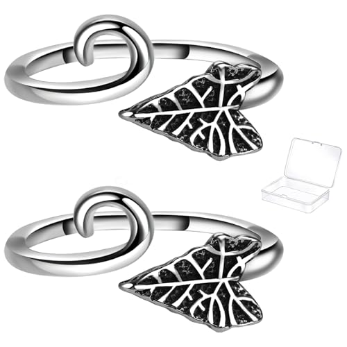 Adjustable Crochet Yarn Tension Ring for Knitting, 2 Pcs Finger Tensioner Loop Cat Peacock Ring