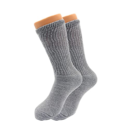 AWS/American Made Mid Calf Crew Socks for Women Cotton Cushioned Socks 3 Pairs2