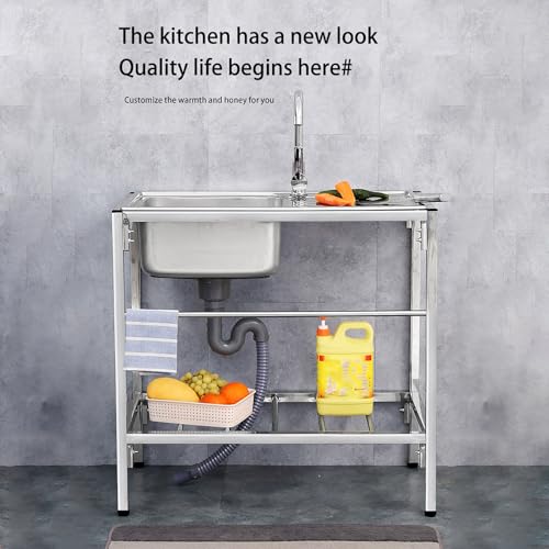 Évier portable en inox avec robinet pour utilisation commerciale - 3