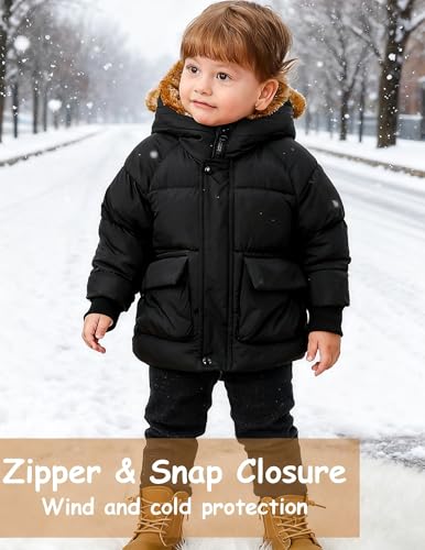 BFUSTYLE Baby Coat 6M-5T Winter Clothes Toddler Boy Girl Jacket Infant Fleece Outerwear with Hooded4