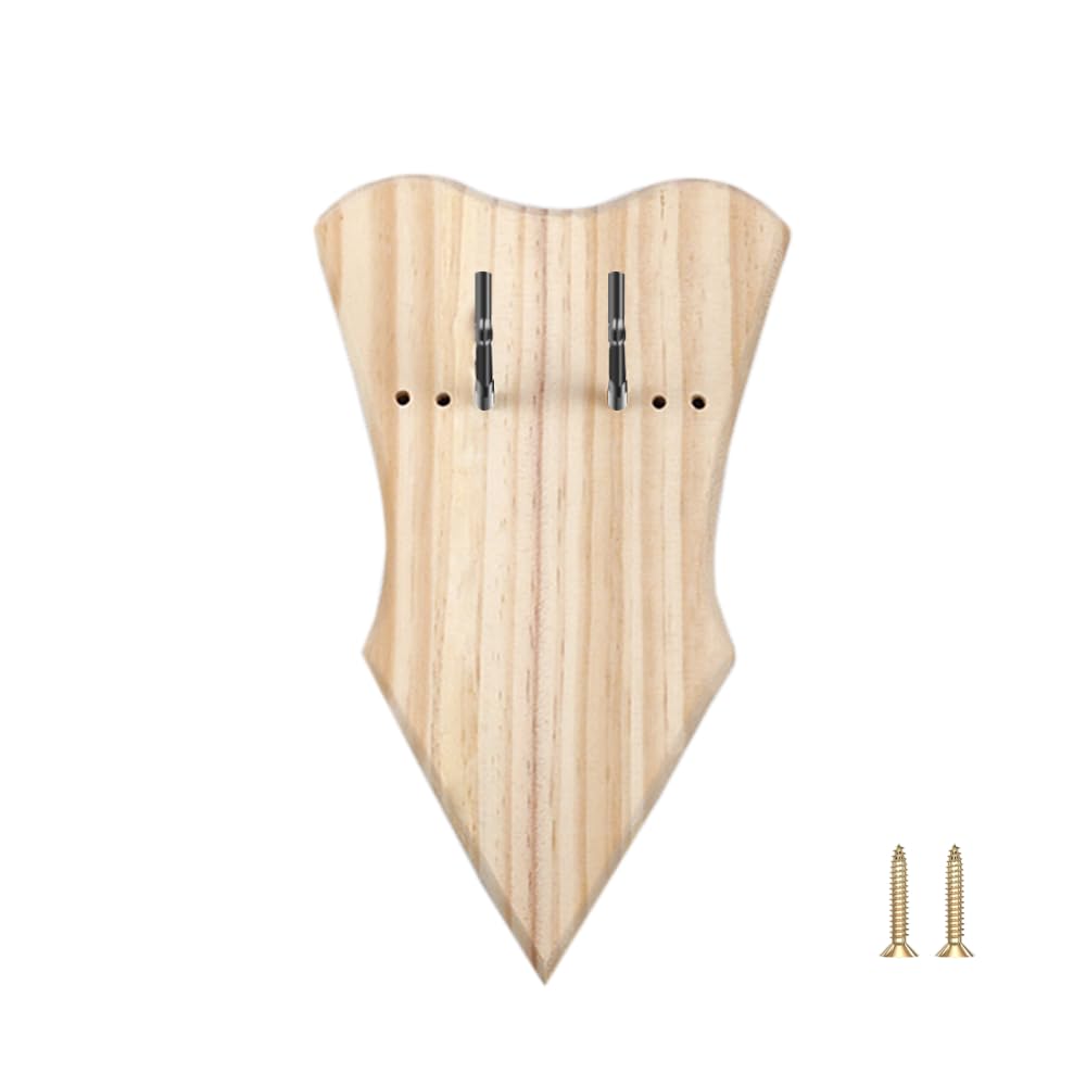 Dongker Color 3 Wall Mount Sword Plaque,Adjustable Wooden Sword Stand W/ Hooks& Screws For Bow Medieval Sword Dagger Axe (Not Include Sword )