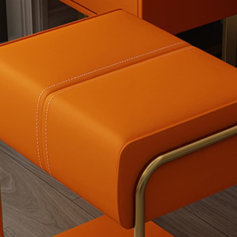 Repose-Pieds Bas Blanc, Tabouret de Salon et Meuble d'Hôtel - 6