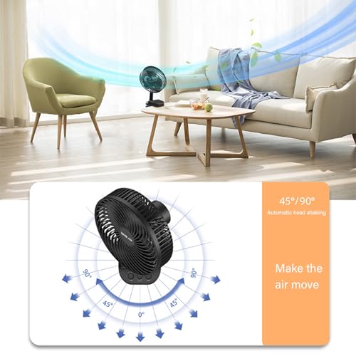 Petit ventilateur de bureau à clipser USB portable à batterie pour intérieur