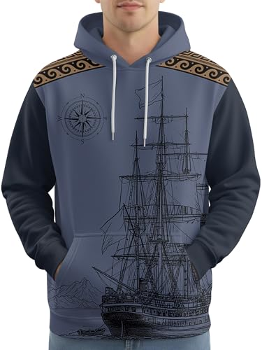 Image of PAGYMO Graphic Hoodies for Men Funny Novelty Pullover Hooded Sweatshirt