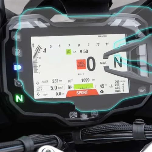 Eviter rayures tableau bord avec cette protection écran tachymètre Ducati Multistrada 1200 - 3