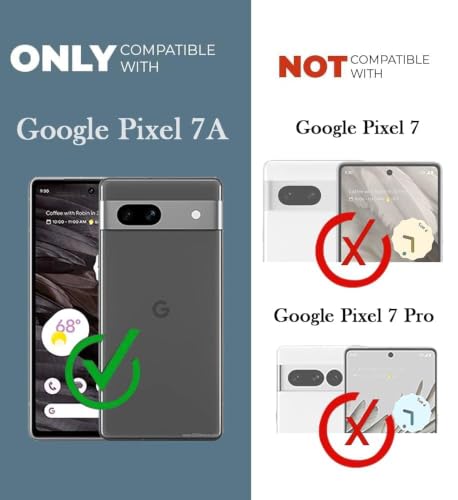 Image of Jkobi Lifetime Anti-Yellow MagSafe Compatible Clear Back Cover Case for Google Pixel 7a (Sleek Hard Crystal | Shockproof and Camera Protection)