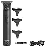 toothgeneric Hair Cutting Tool, Professional Metal Hair Trimmer for Men Electric Beard Hair Clipper Barber Cordless Haircut Tool Rechargeable USB