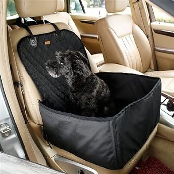 GlobalNiche? Black, M: Waterproof Dog Car Bed House Pet Foldable Travel Basket Nylon Pet Sleeping Bag for Protect Car Seat Cover from Dirty Claws
