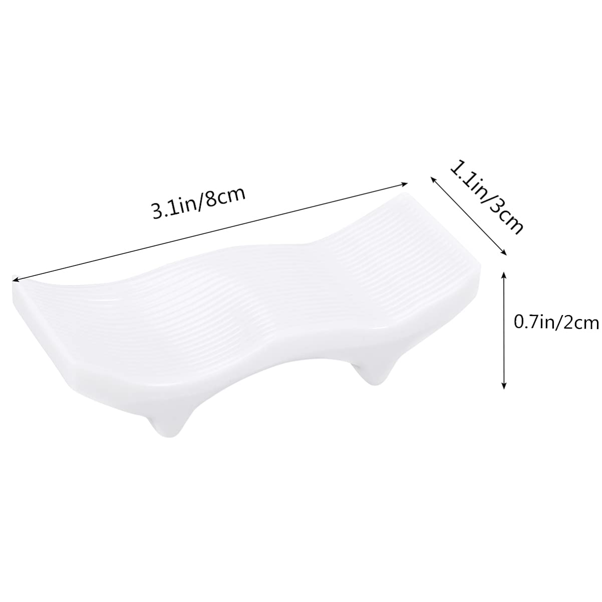 Cabilock 5 Pcs kitchen Spoons Stand chopstick rest utensil holder chopstick holder stand holder Chopsticks stand Chopstick Holder Rest chopstick stand white Organizer ceramics a5