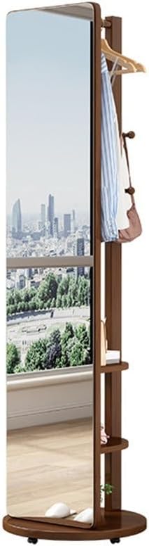 Solid Wood Dressing Coat Cap Frame Integrated Rotating Fitting Home Bedroom Floor