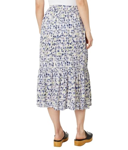 NIC+ZOE Women's Abstract Ikat Tiered Midi Skirt2