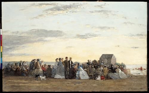 Tableau scène de plage Eugène Louis Boudin impression d'art premium 60x90