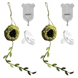 2Pcs Abri en Mousse pour Araignée Sauteuse et Gecko, Accessoire Terrarium avec Sangle de S...
